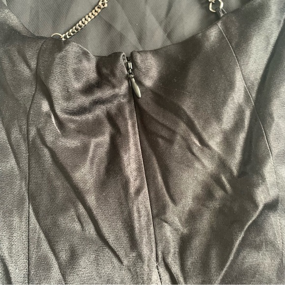 NWT forever 21 satin style sexy mini black dress, backless woman’s  size XS - Picture 8 of 11